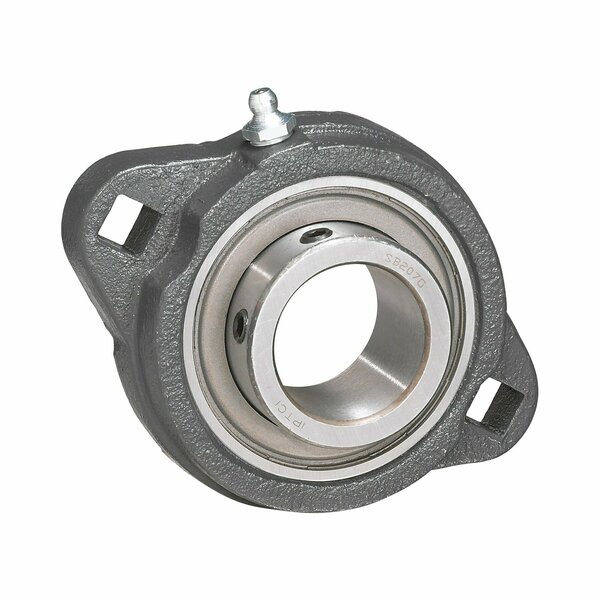 Iptci 2-Bolt Flange Ball Bearing Mounted Unit, 0.875 in Bore, Ductile Iron Housing, Set Screw Locking SBLF205-14G H4